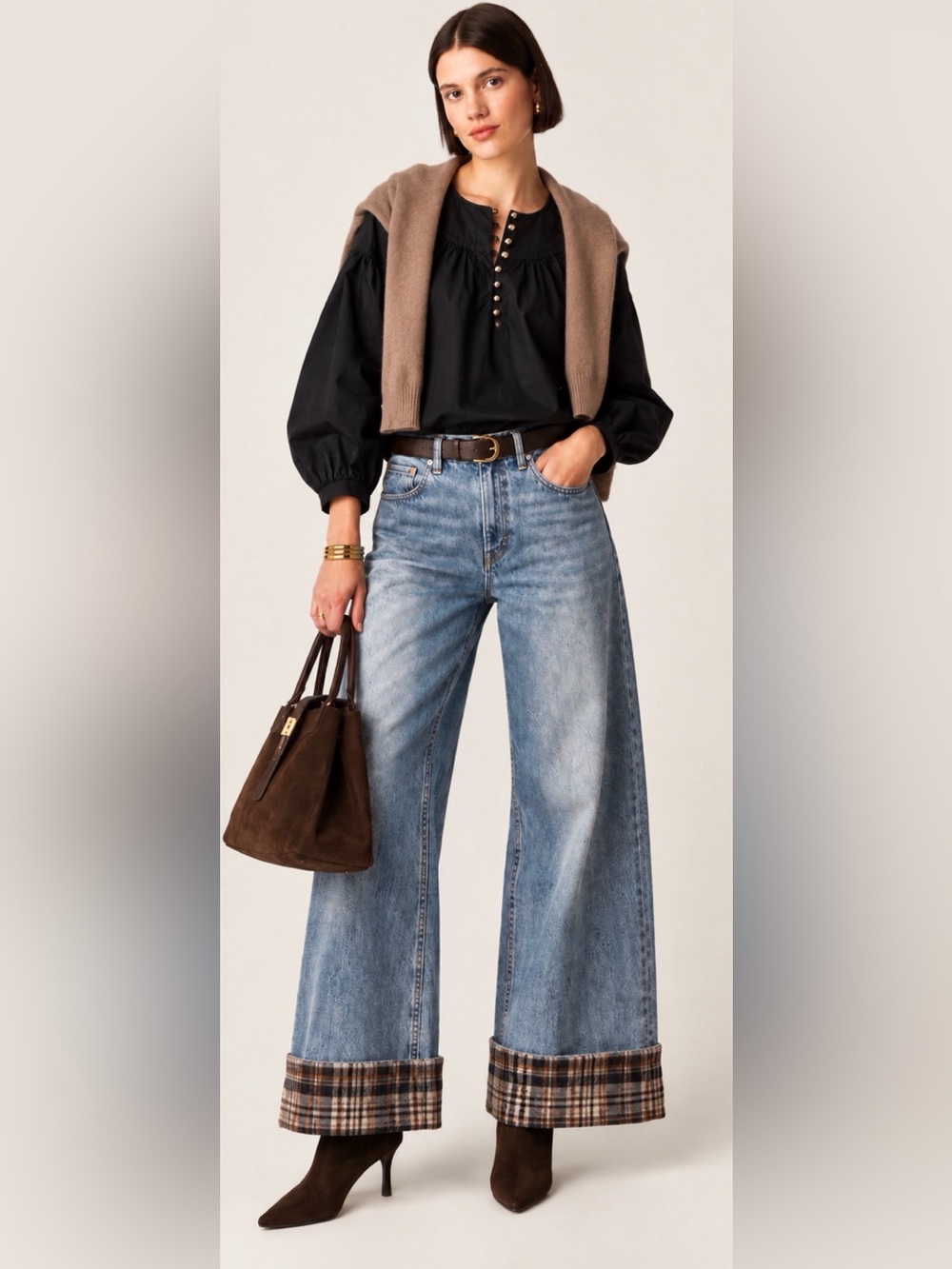 J.Crew Shirred popover top in cotton poplin in black